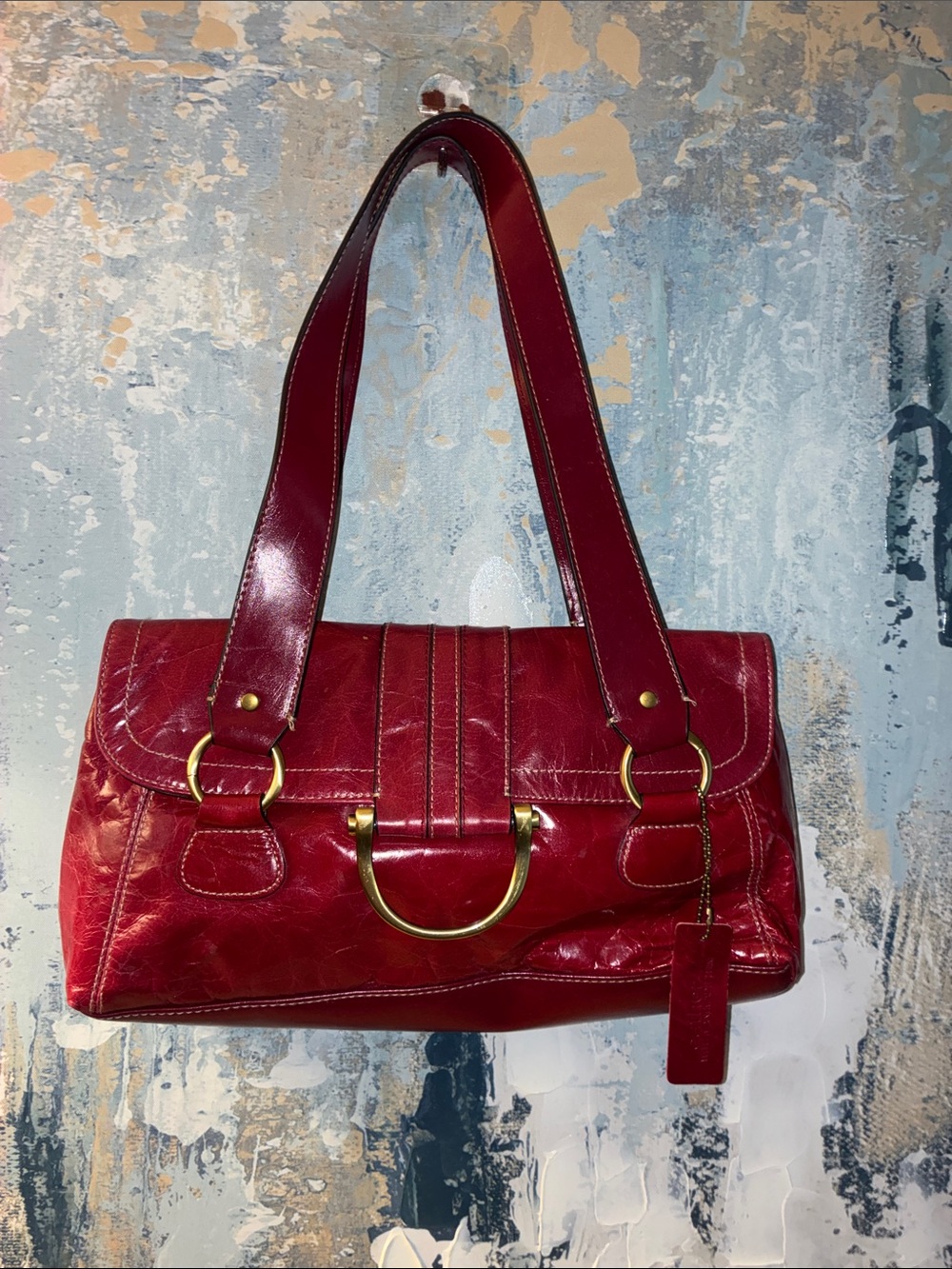 NWT Apt 9 Classic Red Women's Leather Shoulder Bag - Elegant  Tote